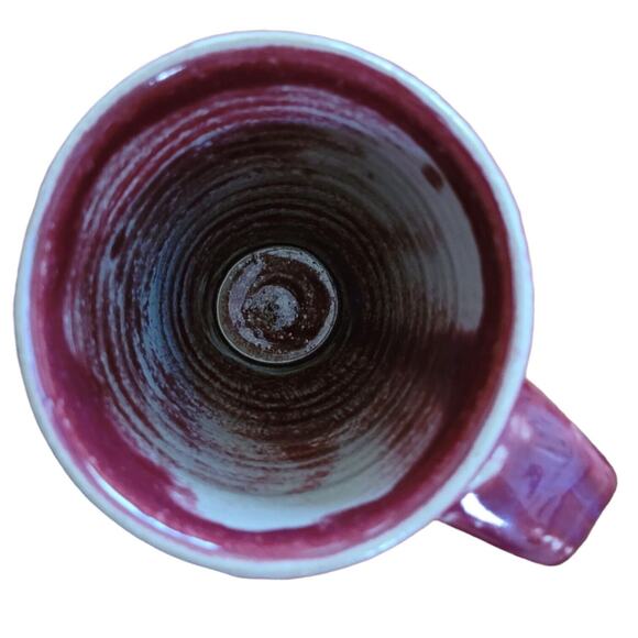 Handmade Ceramic Maroon Coffee Tea Cup Pottery Drinkin Mugs Henry Flanagan - Picture 6 of 10